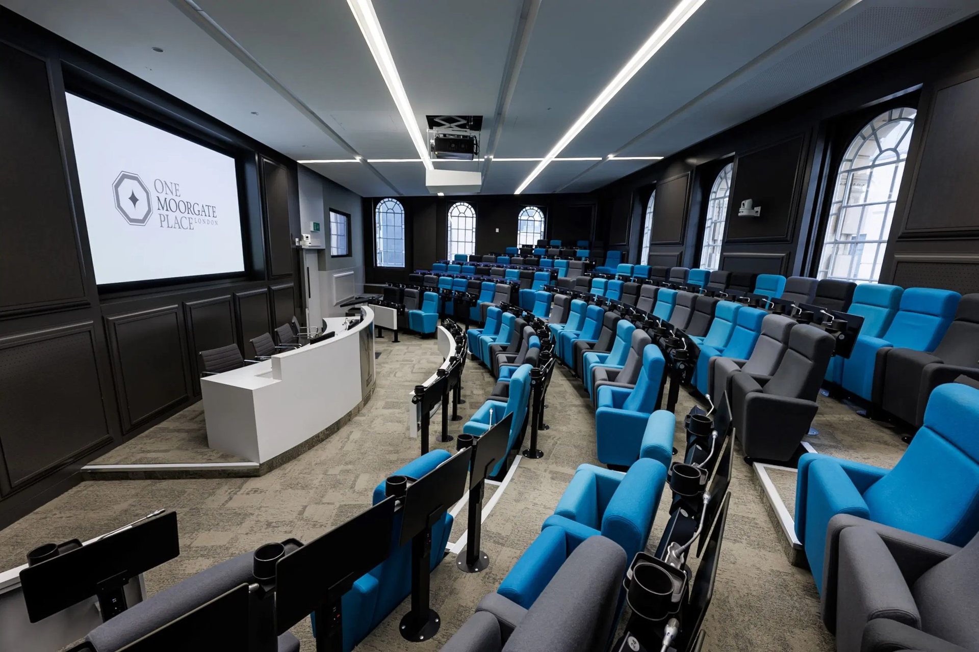 The screening room at One Moorgate Place